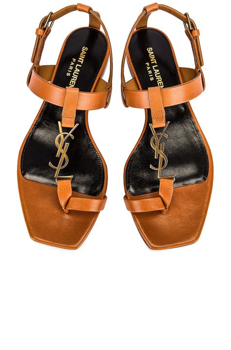 ysl flat sandals on sale|saint laurent cassandra flat sandals.